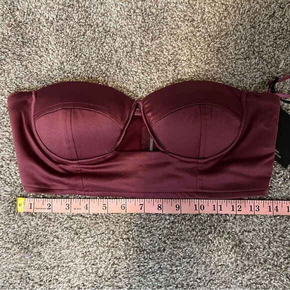 NWT Revolve x superdown kiara bustier top in Dark Mauve | Size S *top only* - Picture 10 of 11